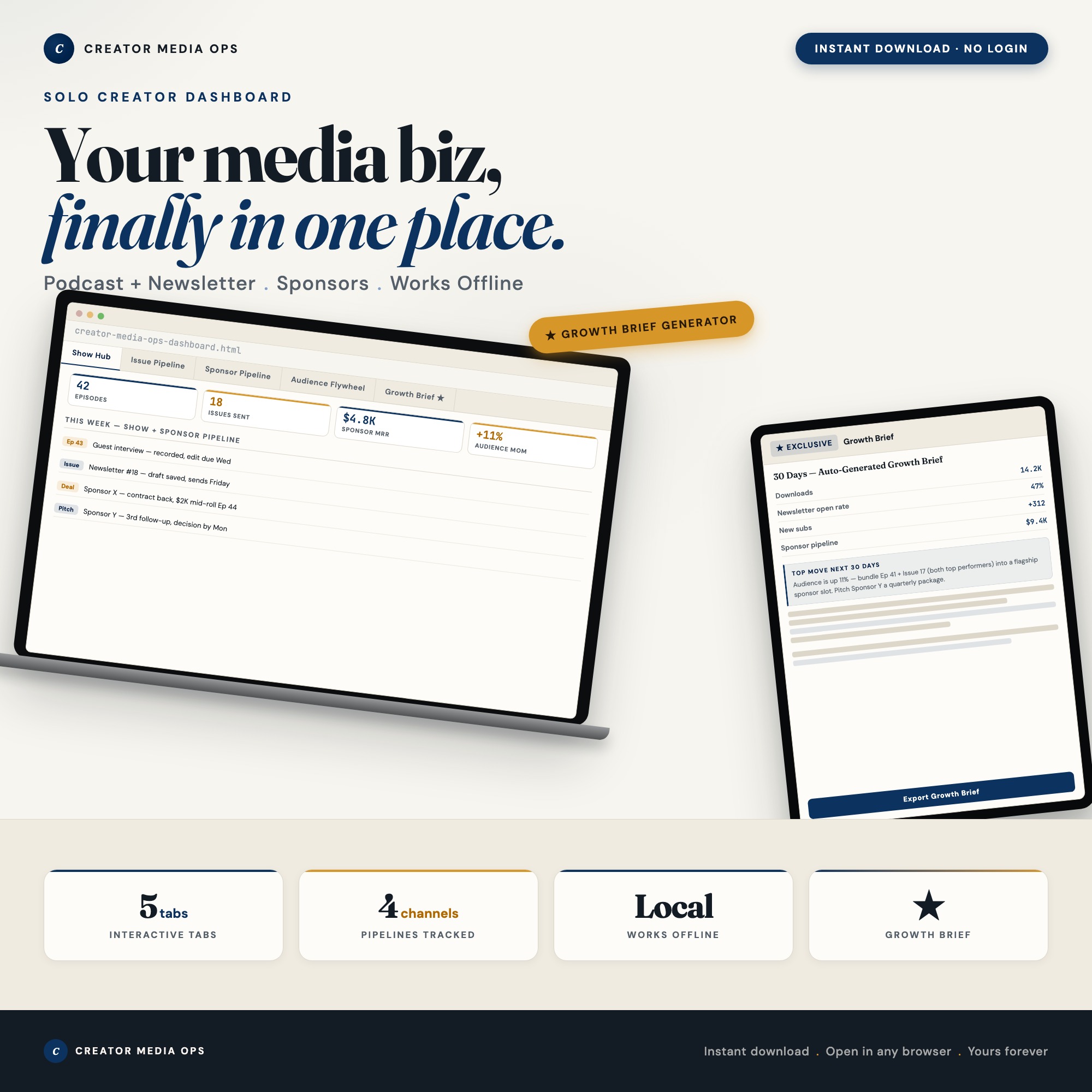 Creator Media Ops Dashboard