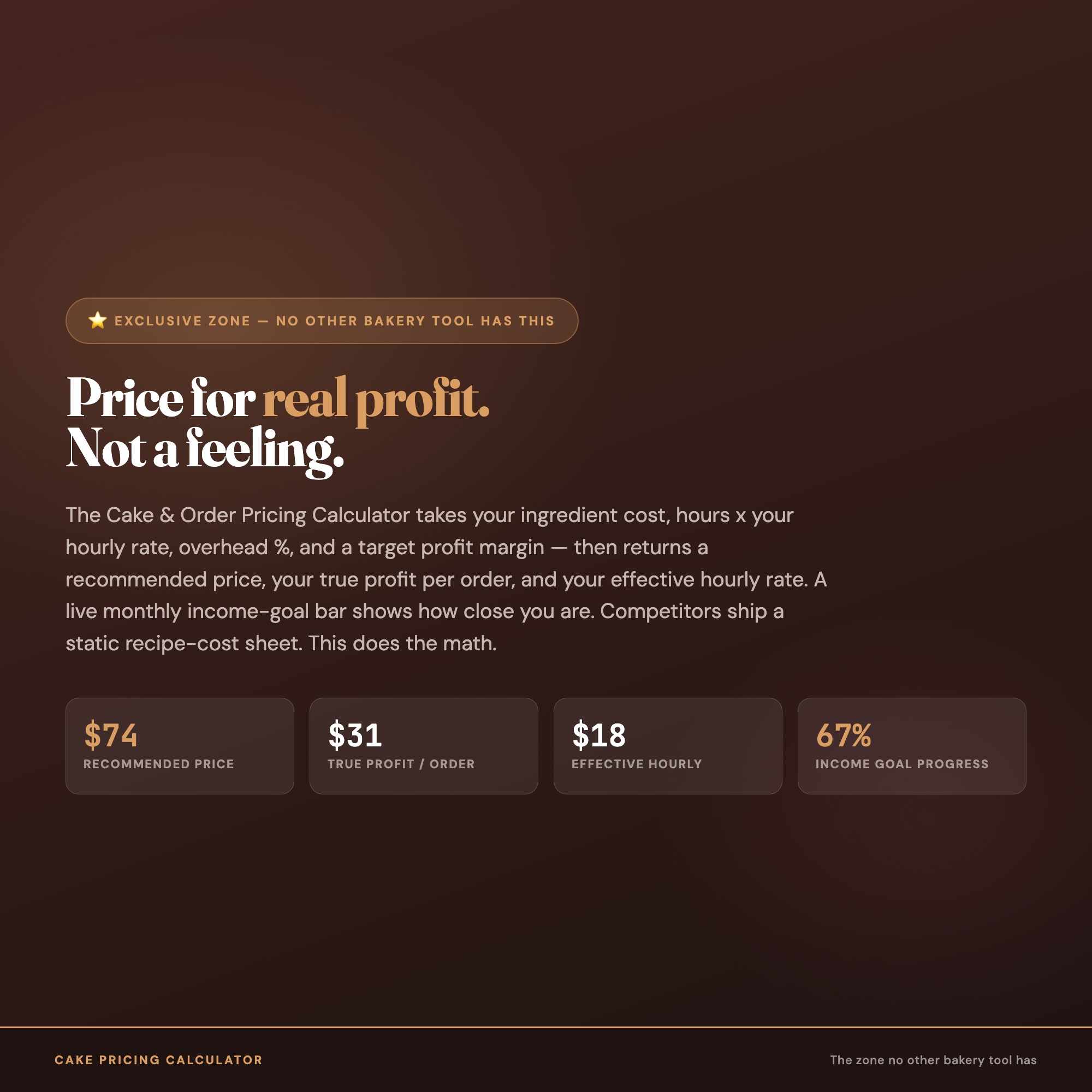 Home Baker OS, Cottage Food Order Tracker, Recipe Cost & Cake Pricing Calculator, Customer & Profit Dashboard — image 4
