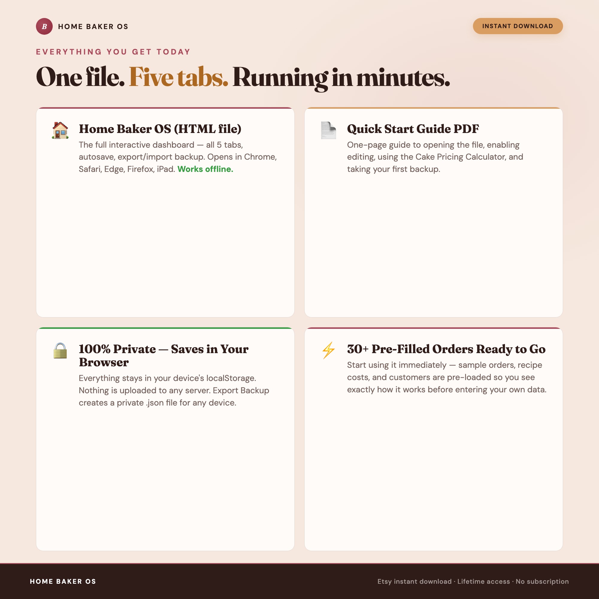 Home Baker OS, Cottage Food Order Tracker, Recipe Cost & Cake Pricing Calculator, Customer & Profit Dashboard — image 9