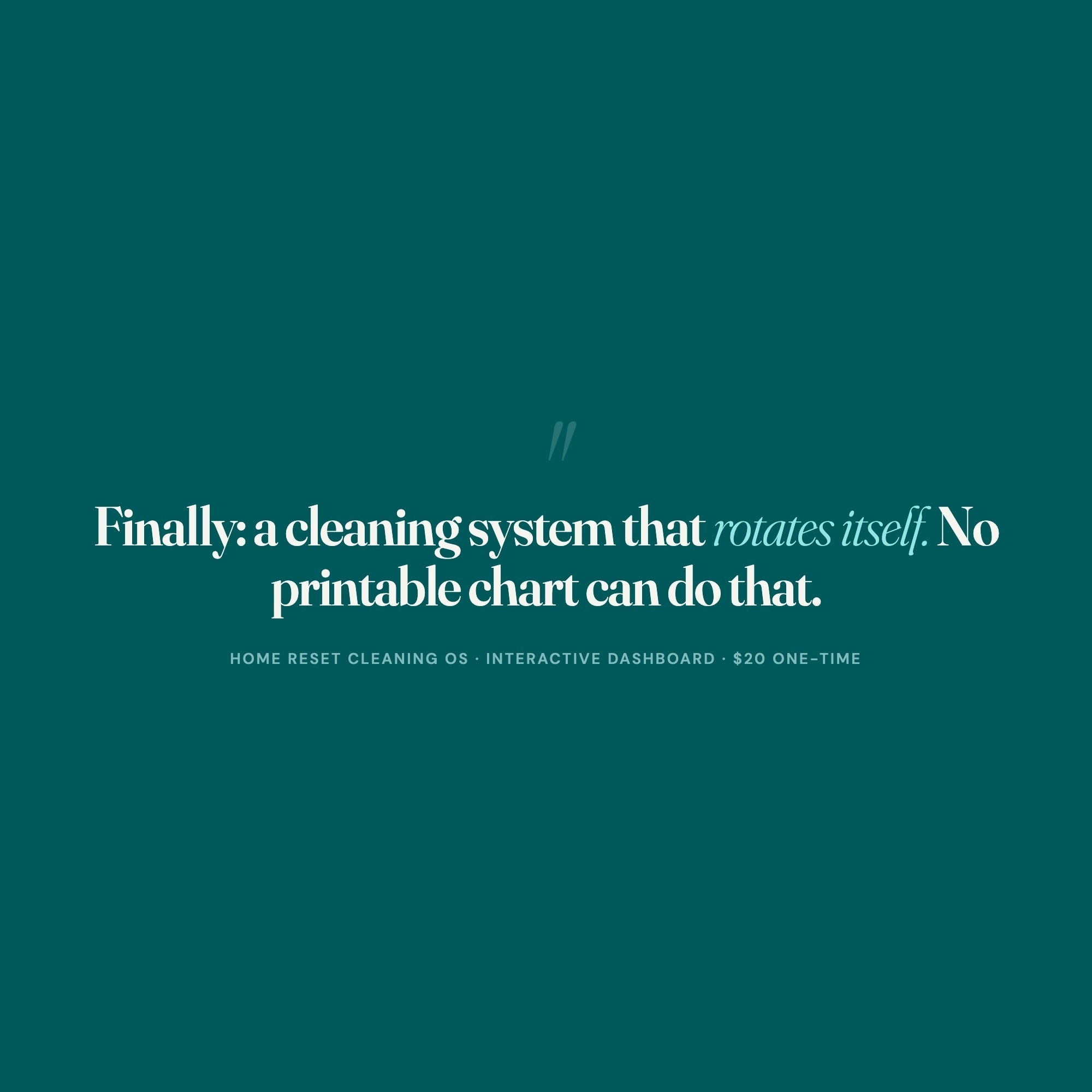 Finally, a cleaning schedule that rotates itself: no printable chore chart can carry tasks forward automatically