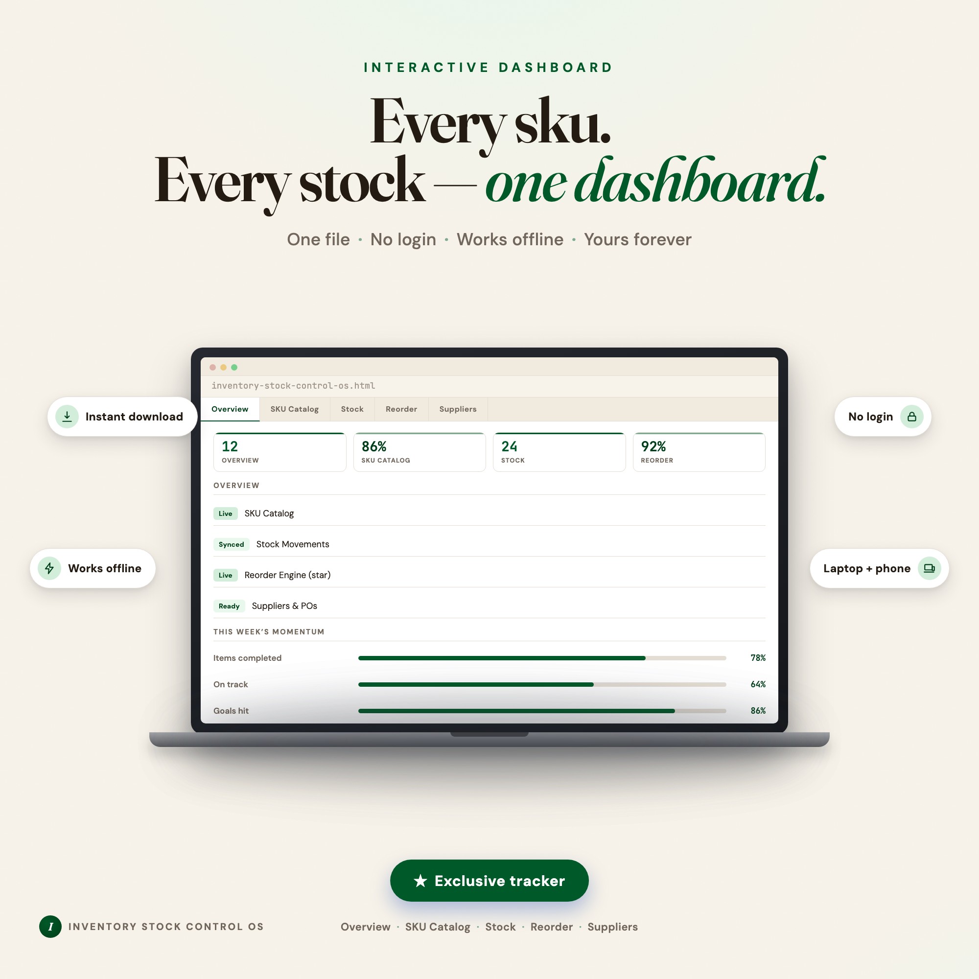 Inventory & Stock Control Dashboard