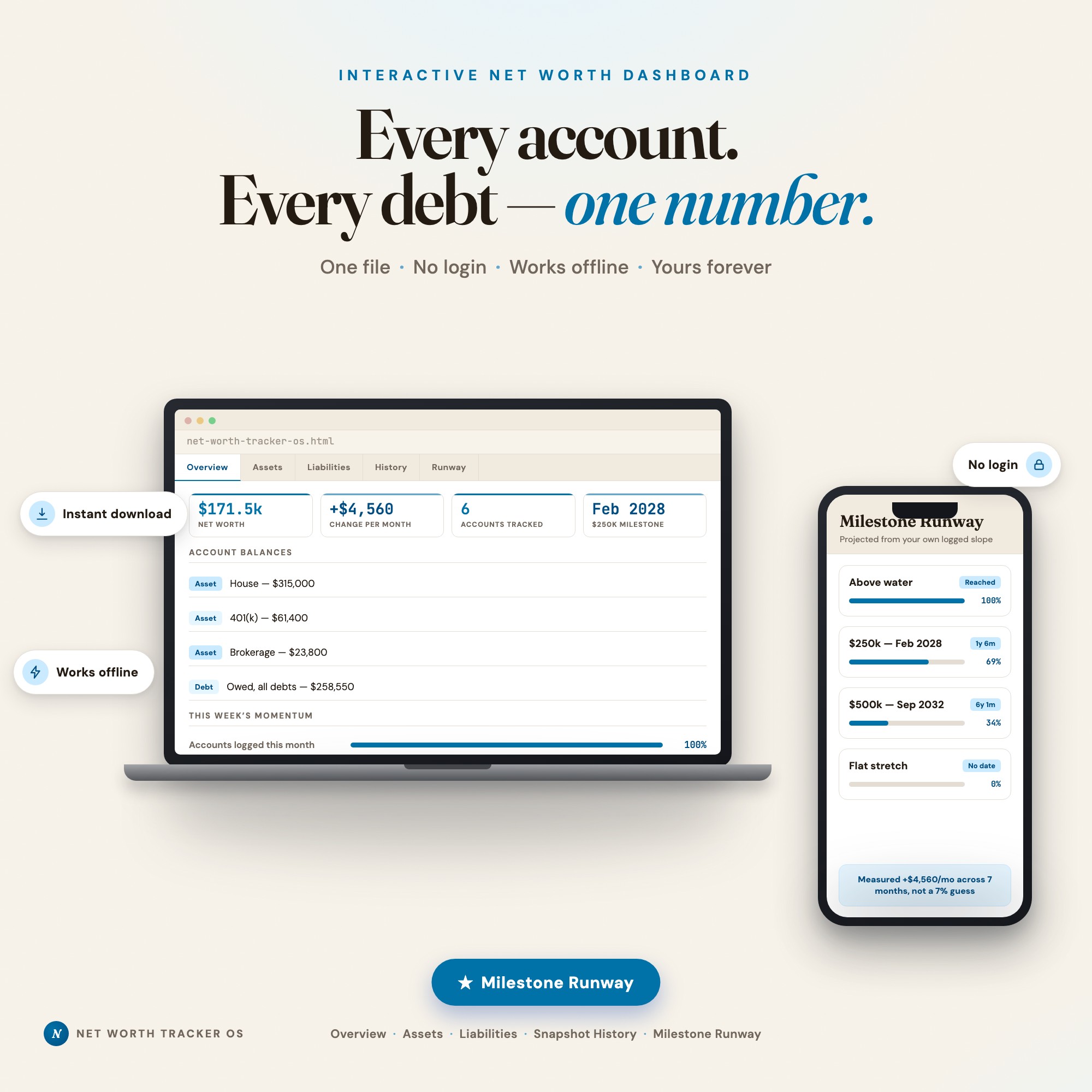 Net Worth Tracker Dashboard