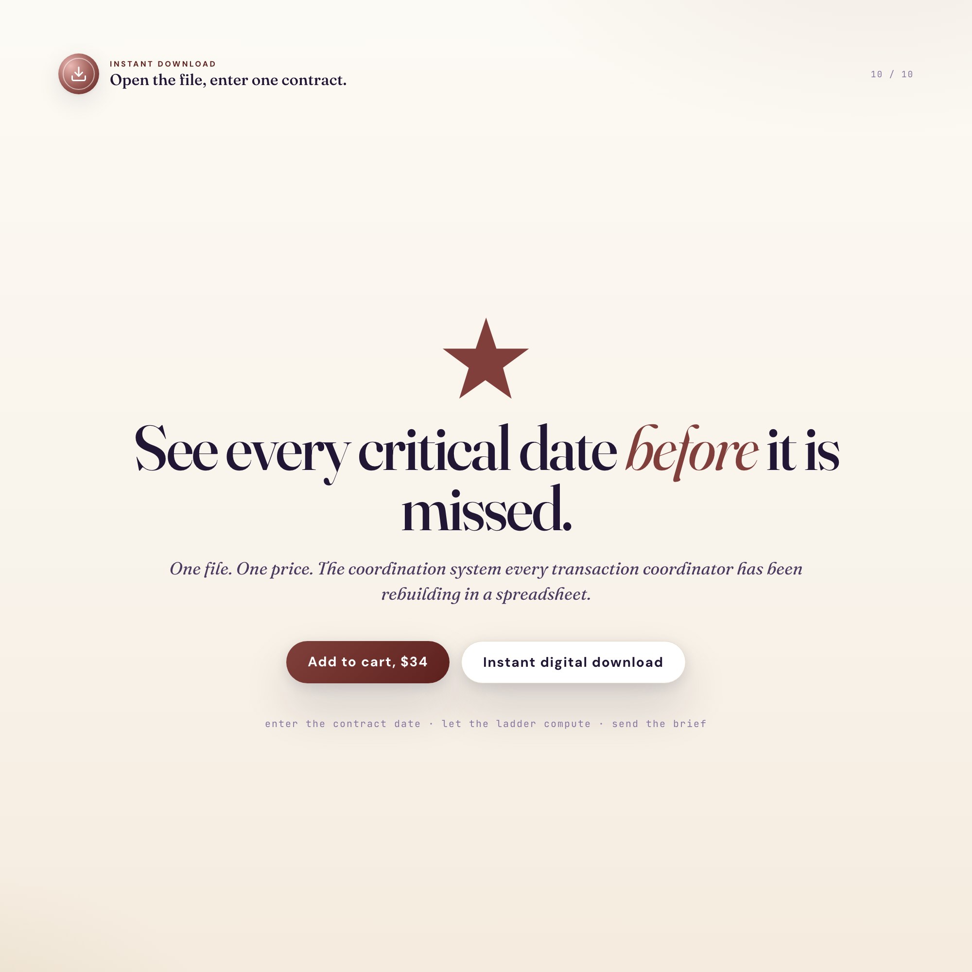 See every critical date before it is missed, instant download coordinator dashboard