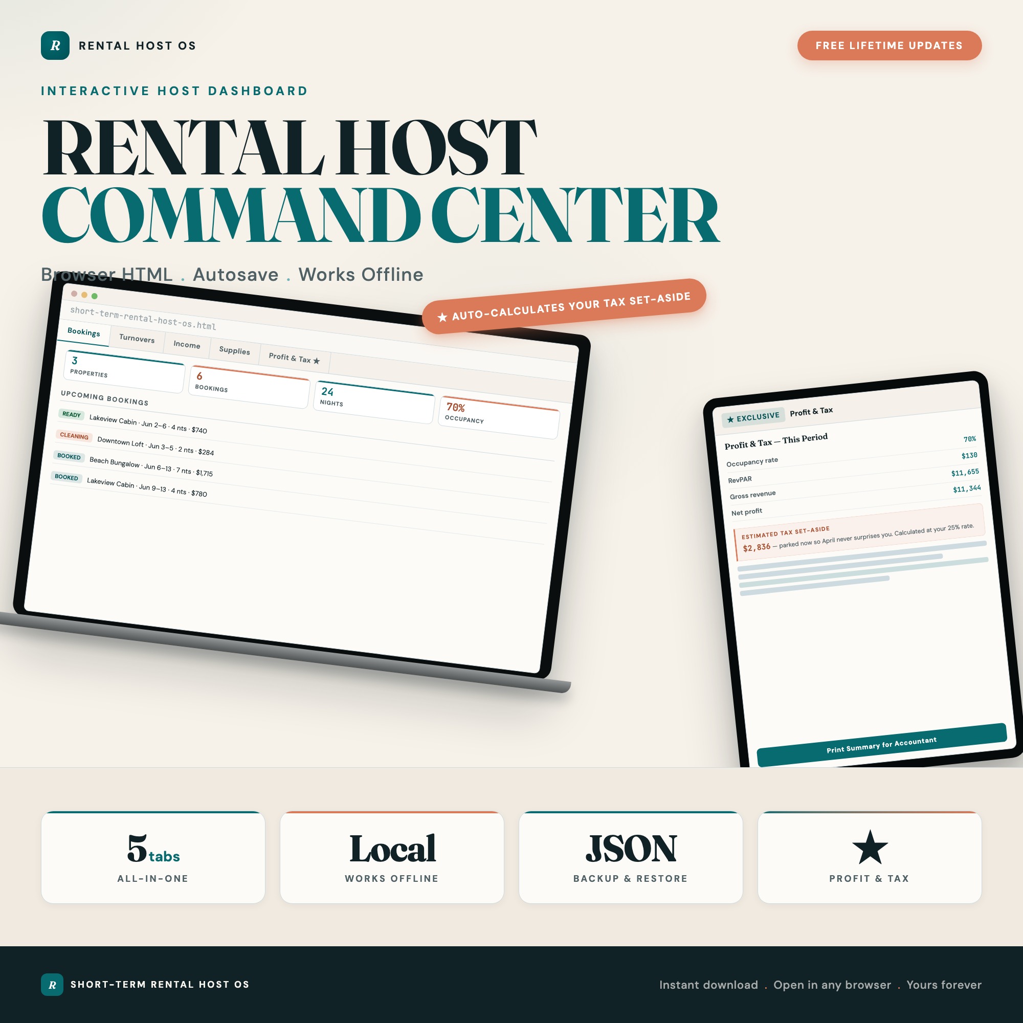 Short-Term Rental Host Command Center