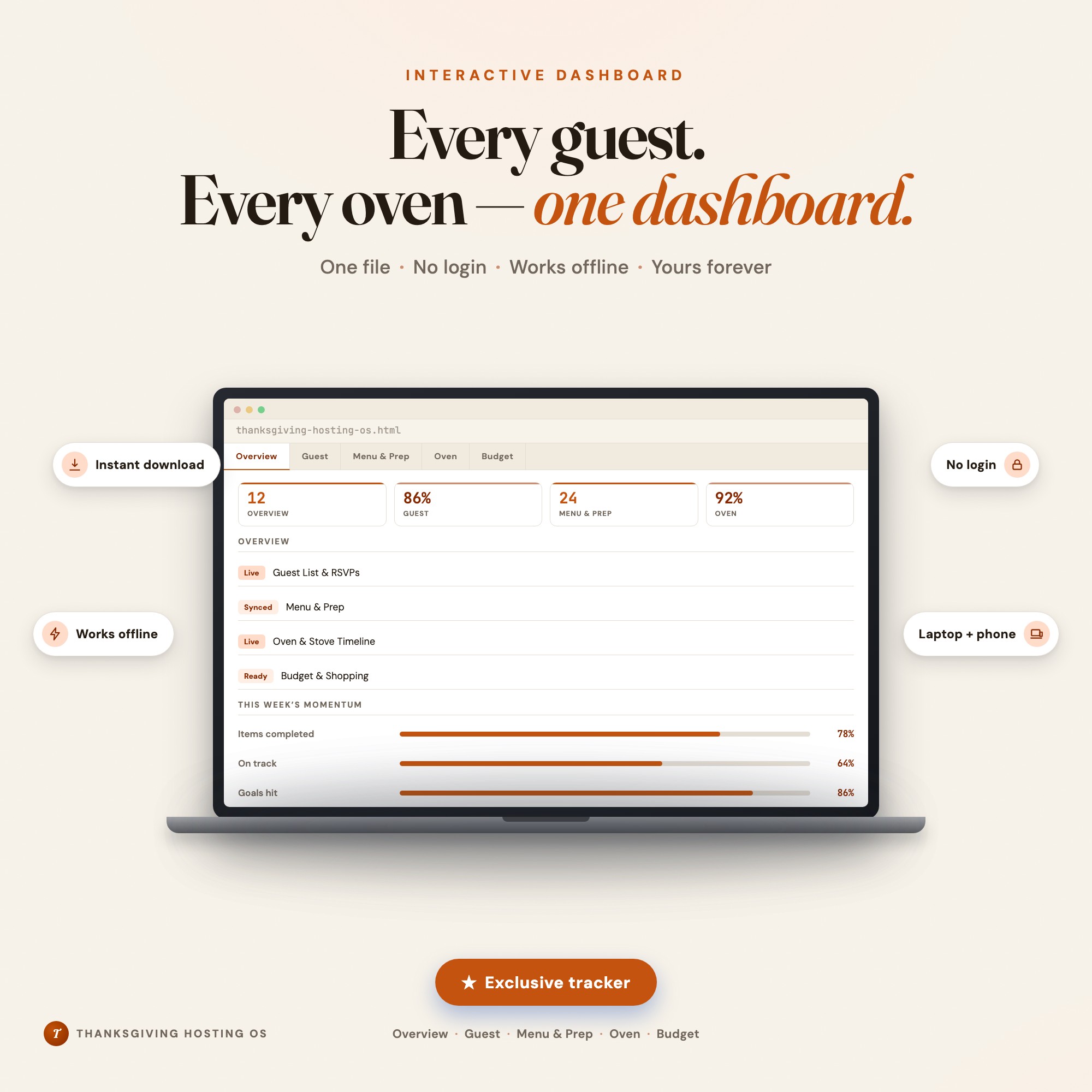 Holiday Hosting Planner